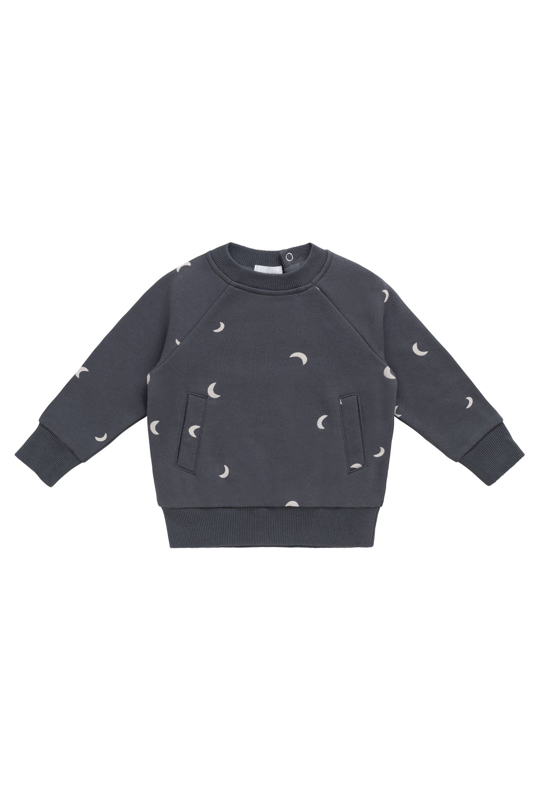 Organic Cotton Henry Sweatshirt - Crescent Moon Icelandic Childrens Top from Jamie Kay Australia