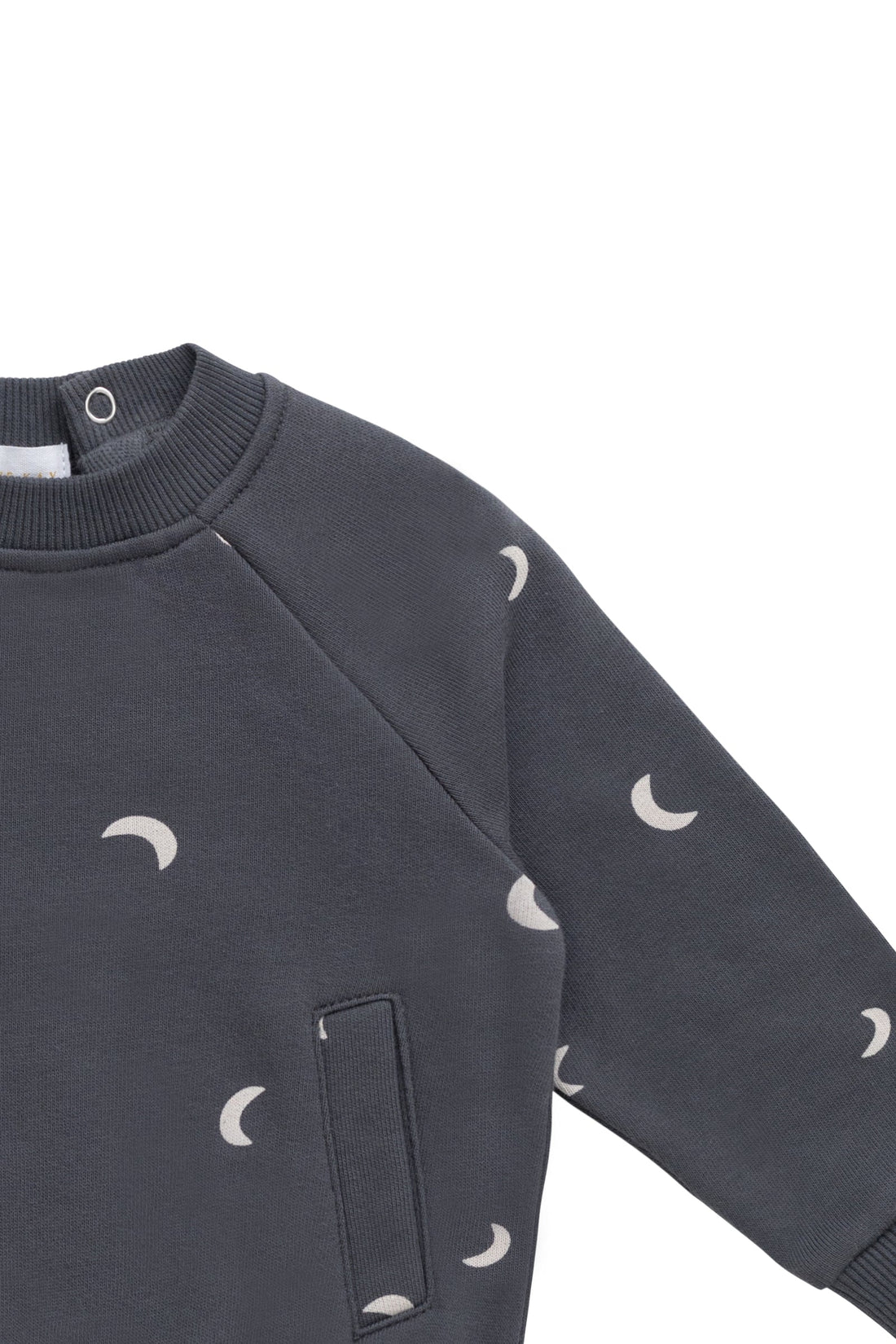 Organic Cotton Henry Sweatshirt - Crescent Moon Icelandic Childrens Top from Jamie Kay Australia