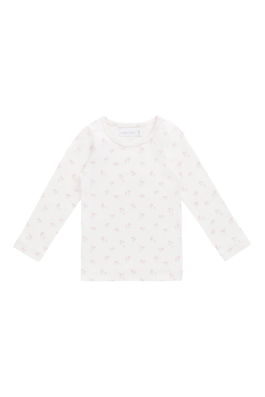 Organic Cotton Long Sleeve Top - Pauline Pink Childrens Top from Jamie Kay Australia