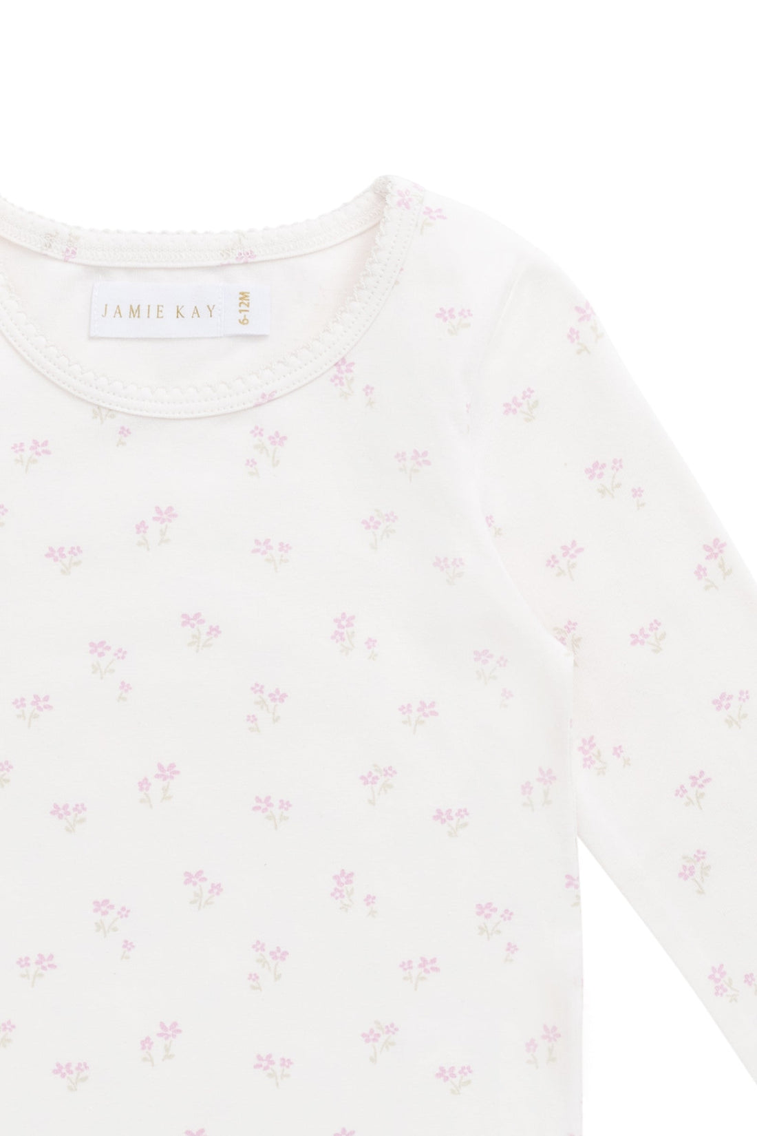 Organic Cotton Long Sleeve Top - Pauline Pink Childrens Top from Jamie Kay Australia