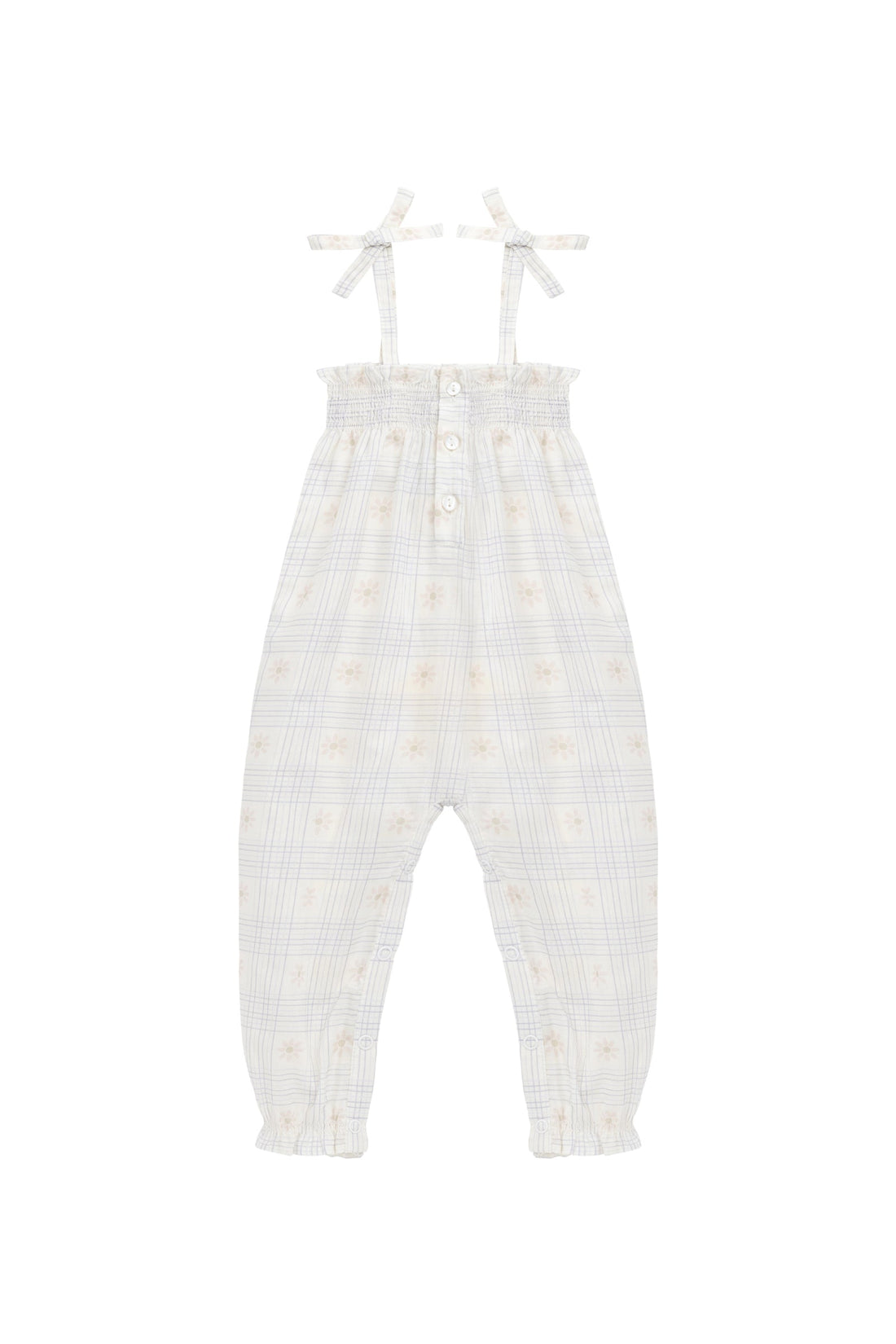 Organic Cotton Mirabel Jumpsuit - Marguerite Egret Childrens Jumpsuit from Jamie Kay Australia