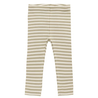 Organic Cotton Modal Legging - Slim Stripe Pampas/Sun Rays Childrens Legging from Jamie Kay Australia