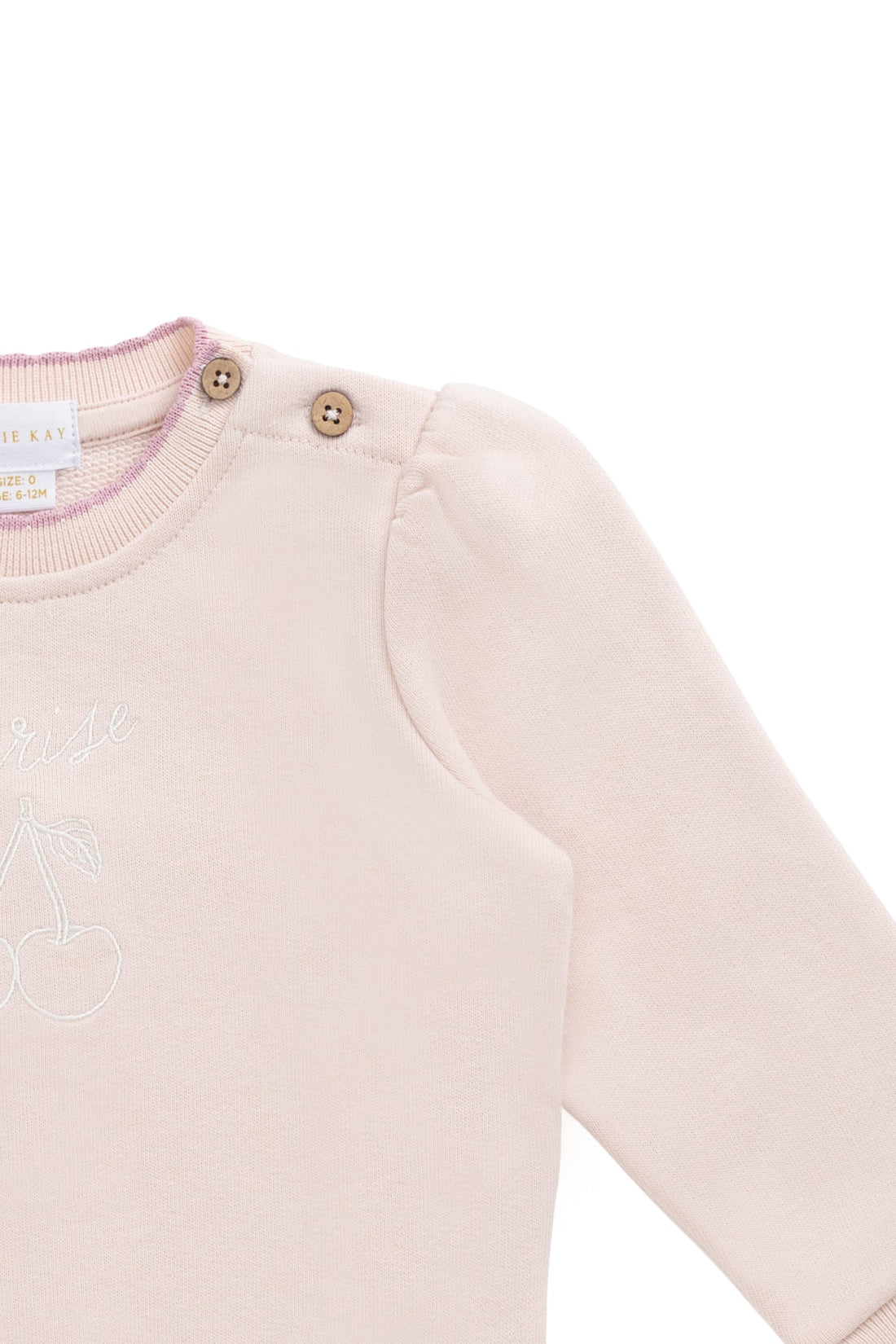 Organic Cotton Monroe Sweatshirt - Morganite Cerise Childrens Top from Jamie Kay Australia