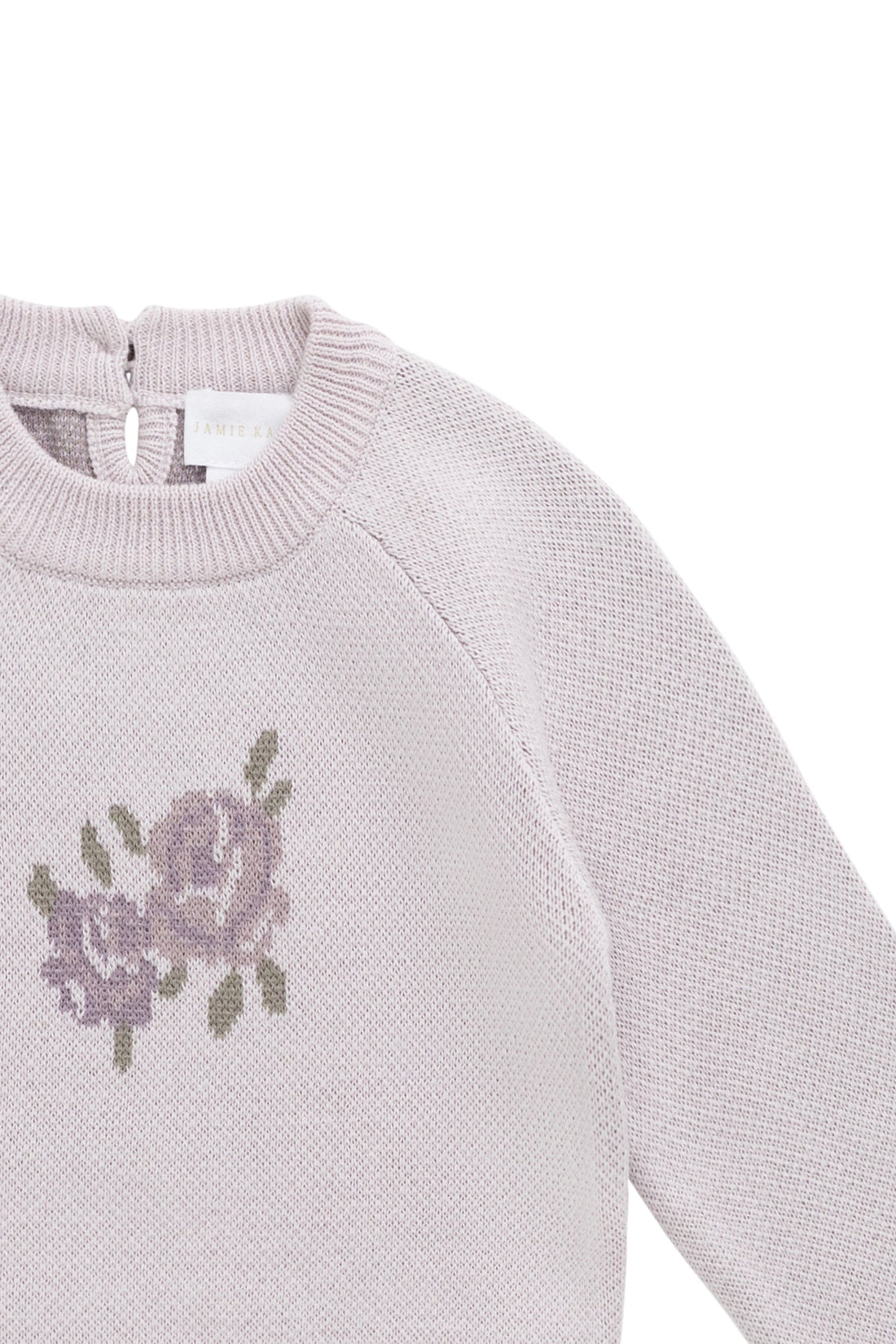 Lillian Jumper - Jacquard Gray Lilac Childrens Jumper from Jamie Kay Australia