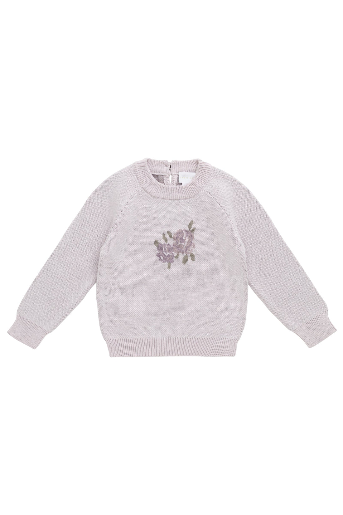 Lillian Jumper - Jacquard Gray Lilac Childrens Jumper from Jamie Kay Australia