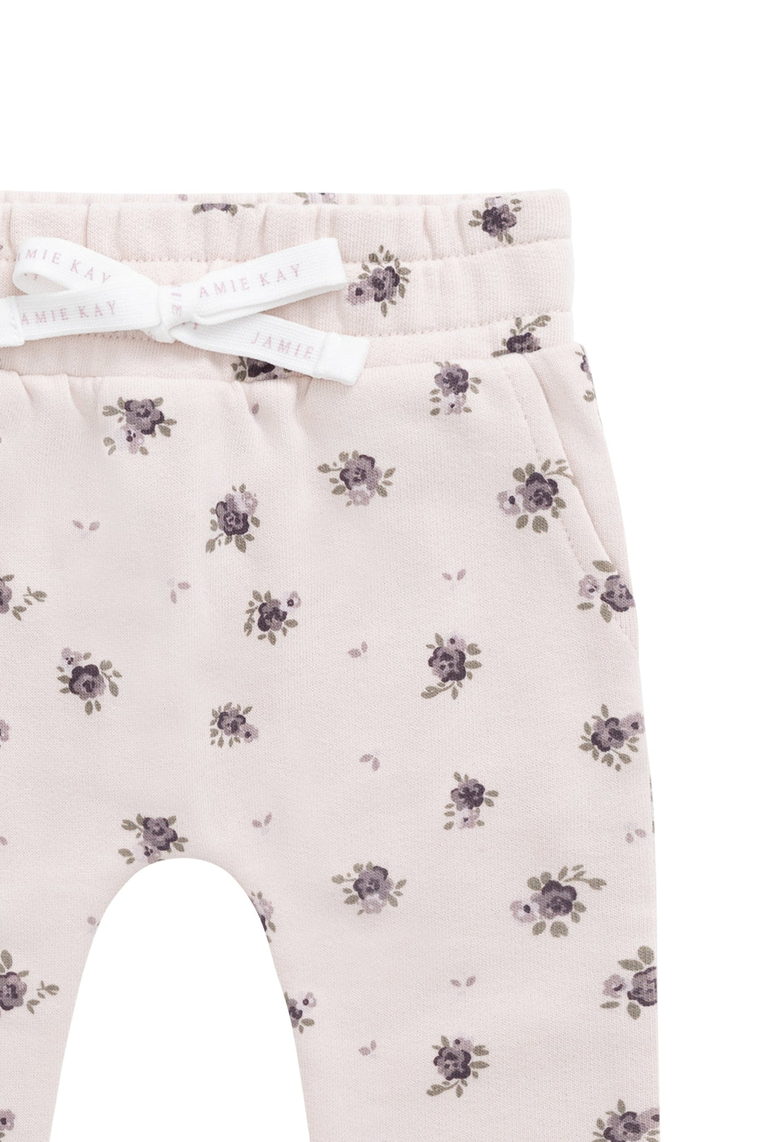 Organic Cotton Lilith Track Pant - Simone Sheer Pink Childrens Pant from Jamie Kay Australia