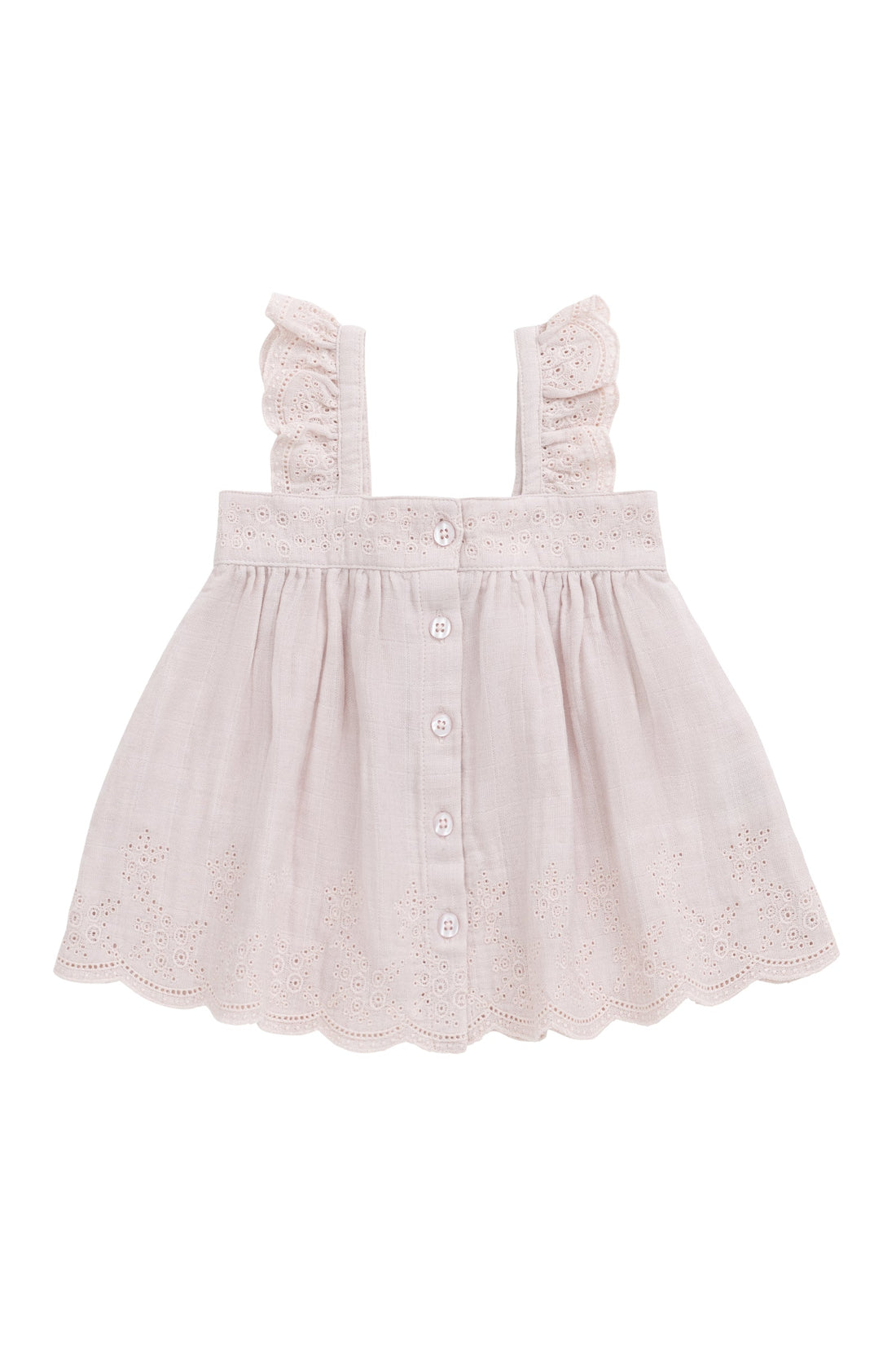 Organic Cotton Muslin Anja Top - Pale Lilac Childrens Top from Jamie Kay Australia