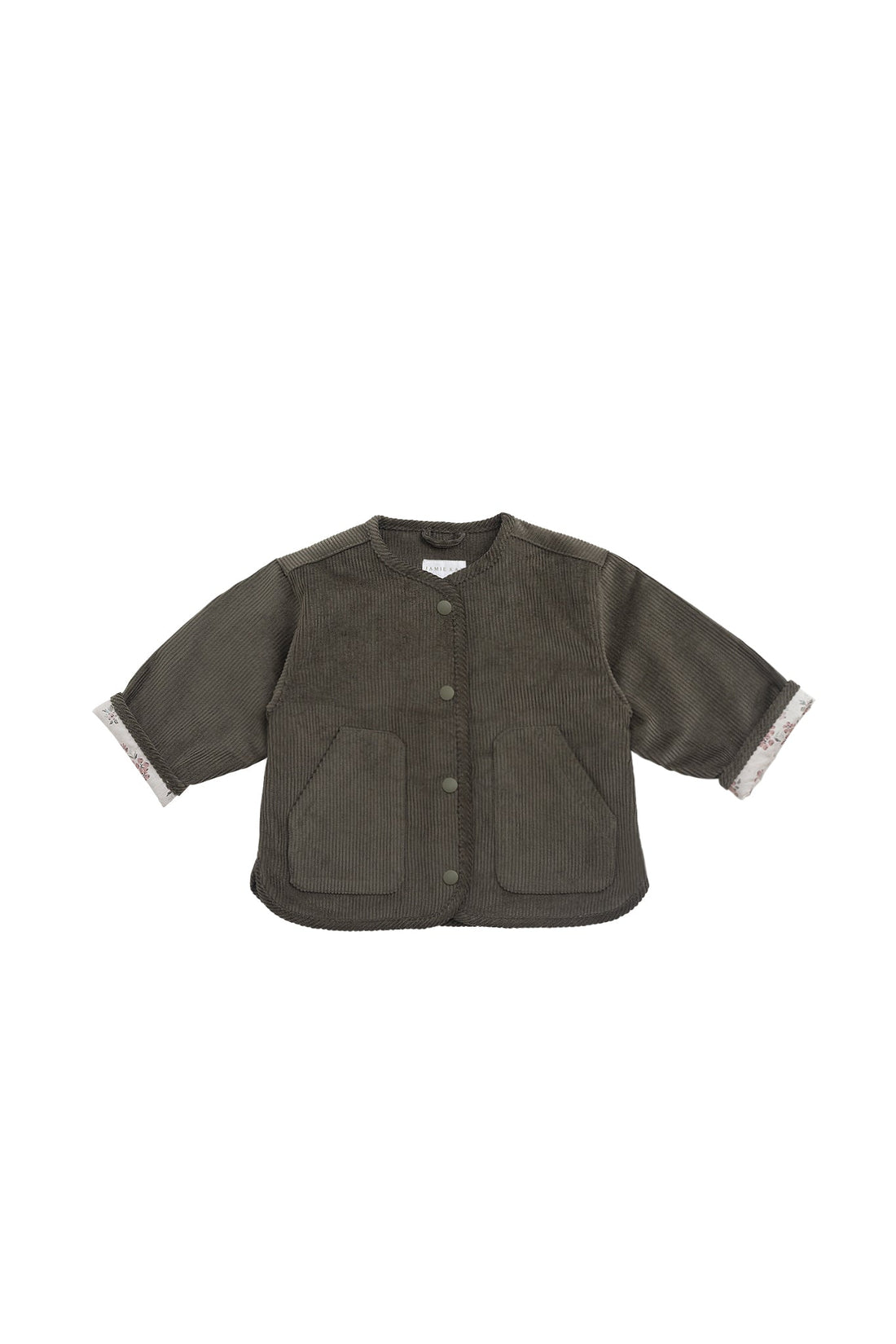 Esther Corduroy Jacket - Khaki/Selena Blush Childrens Jacket from Jamie Kay Australia