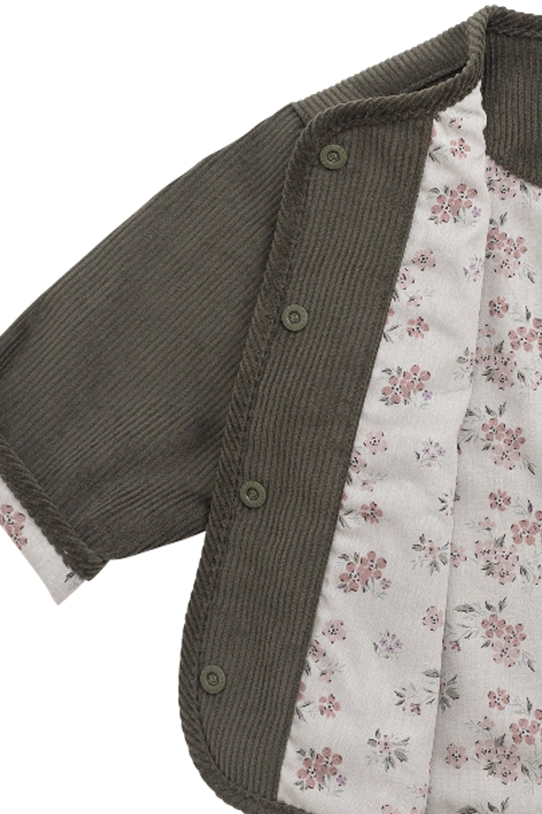 Esther Corduroy Jacket - Khaki/Selena Blush Childrens Jacket from Jamie Kay Australia