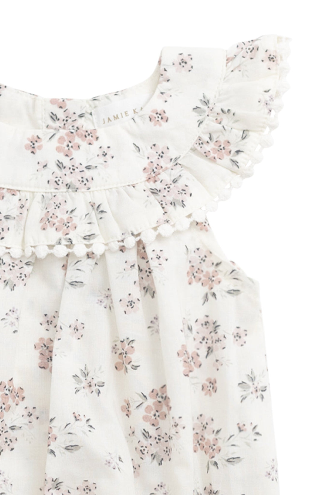 Organic Cotton Annabella Romper - Selena Blush Childrens Bodysuit from Jamie Kay Australia