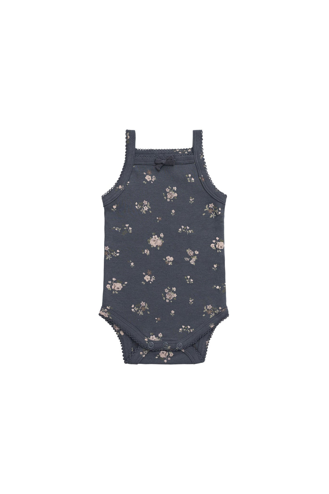Organic Cotton Bridget Singlet Bodysuit - Petite Fleur Lava Childrens Singlet Bodysuit from Jamie Kay Australia