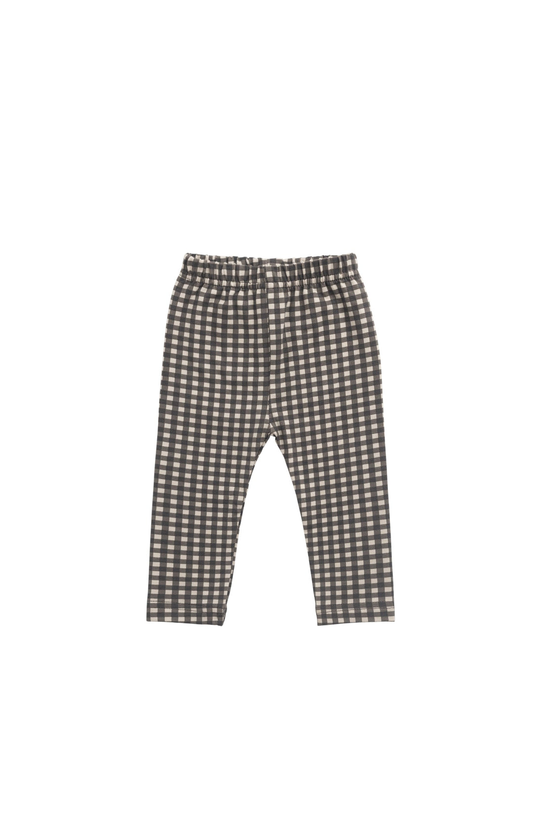 Organic Cotton Everyday Legging - Mini Gingham Bistre Childrens Legging from Jamie Kay Australia