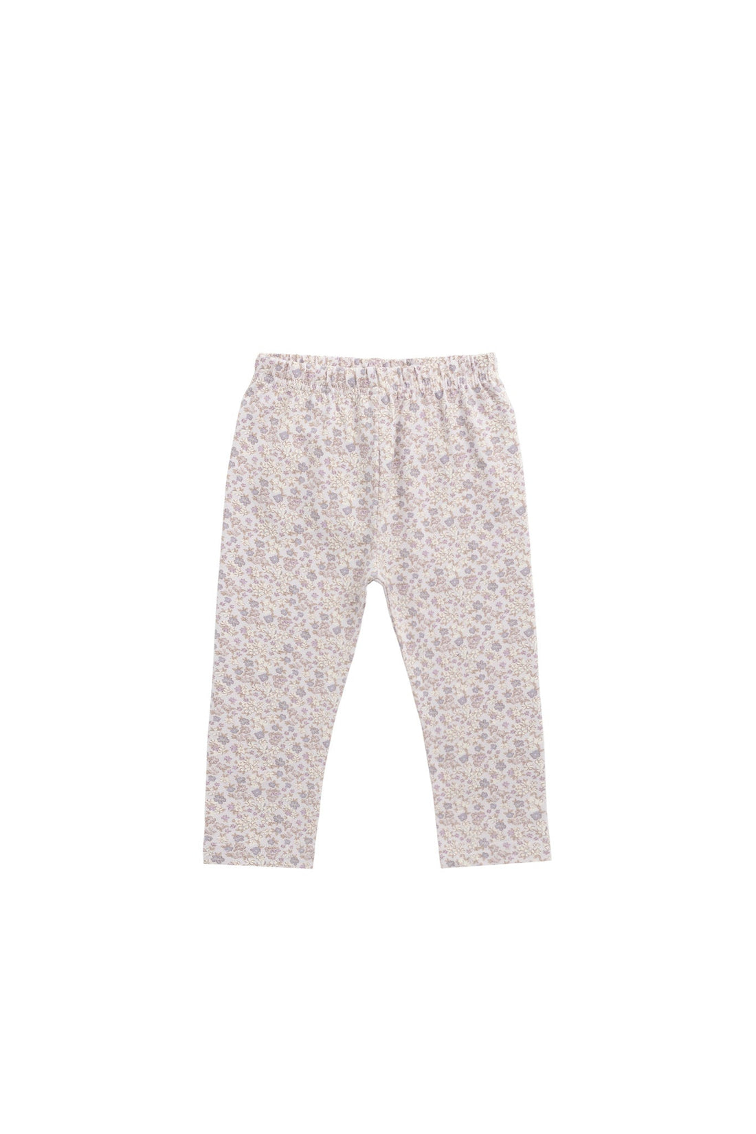 Organic Cotton Everyday Legging - Amber Floral Lilac Ash Childrens Legging from Jamie Kay Australia