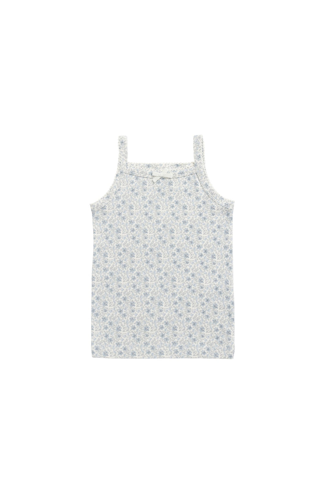 Organic Cotton Singlet - Claudette Pearl Blue Childrens Singlet from Jamie Kay Australia