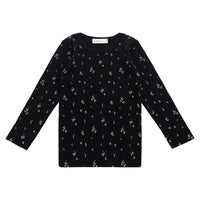 Organic Cotton Modal Marina Long Sleeve Top - Dina Ebony Childrens Top from Jamie Kay Australia