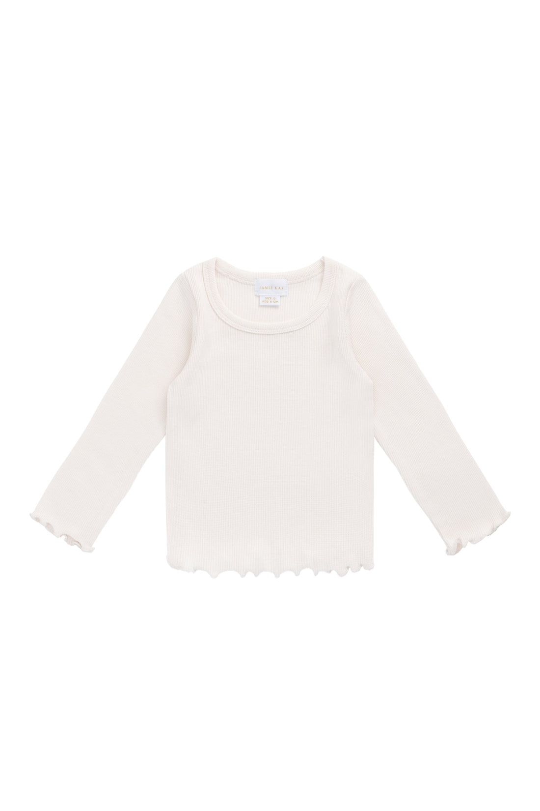 Organic Cotton Fine Rib Agathe Top - Blushed Rose Childrens Top from Jamie Kay Australia