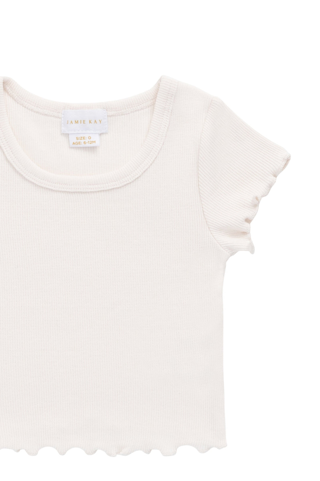 Organic Cotton Fine Rib Ines Top - Blushed Rose Childrens Top from Jamie Kay Australia