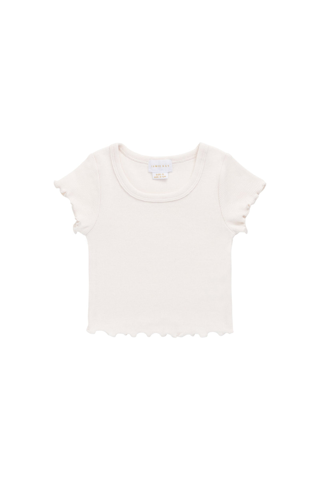 Organic Cotton Fine Rib Ines Top - Blushed Rose Childrens Top from Jamie Kay Australia