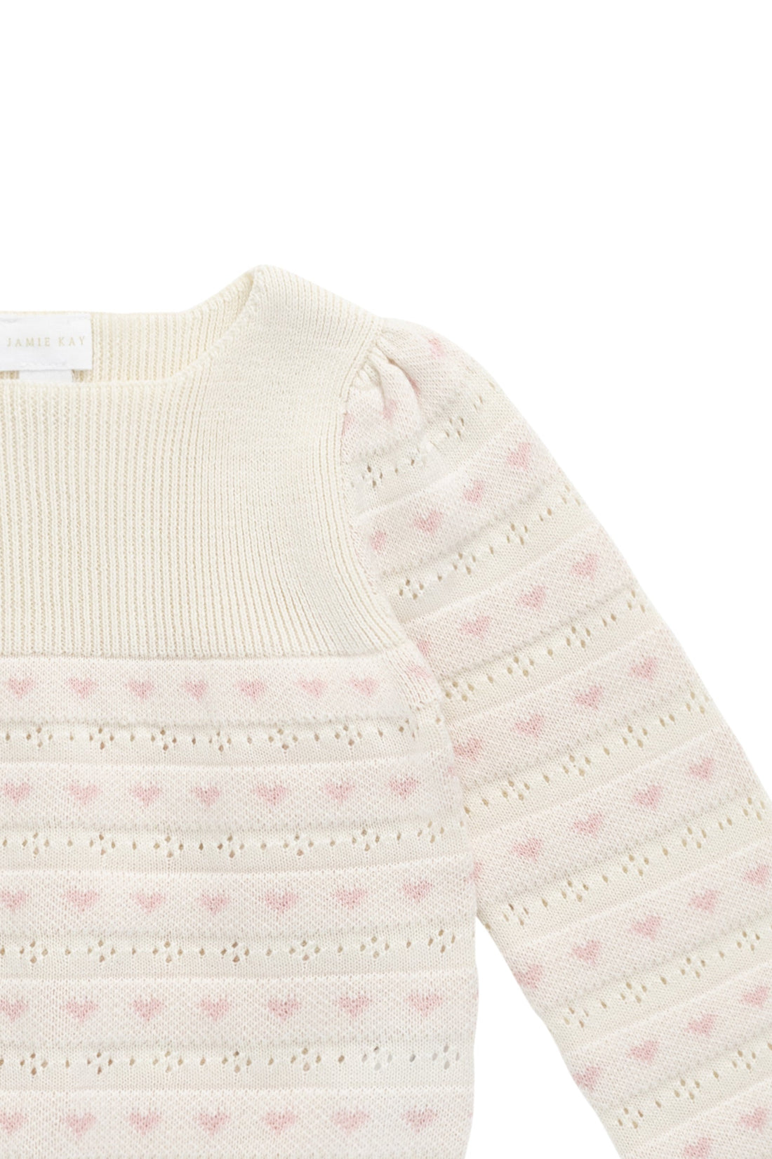 Norah Jumper - Norah Jacquard Tofu Childrens Top from Jamie Kay Australia