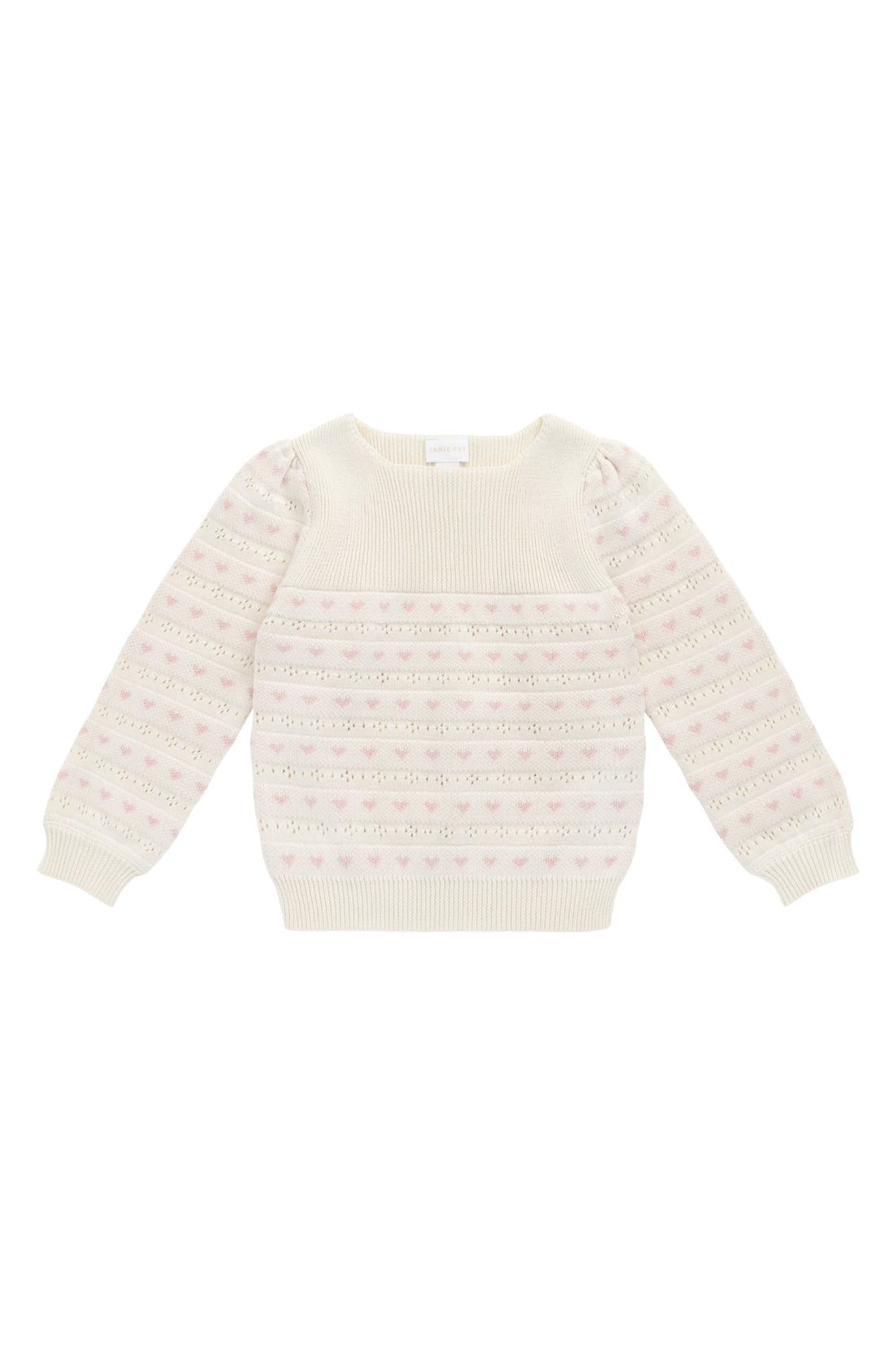Norah Jumper - Norah Jacquard Tofu Childrens Top from Jamie Kay Australia