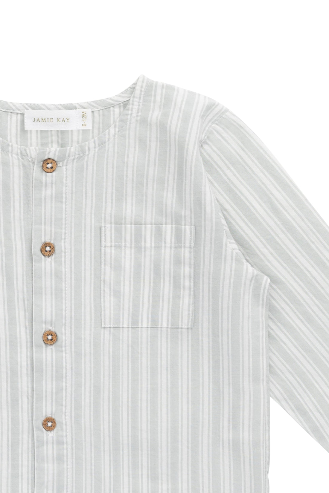 Organic Cotton Albie Top - Variegated Stripe Shoreline Childrens Top from Jamie Kay Australia