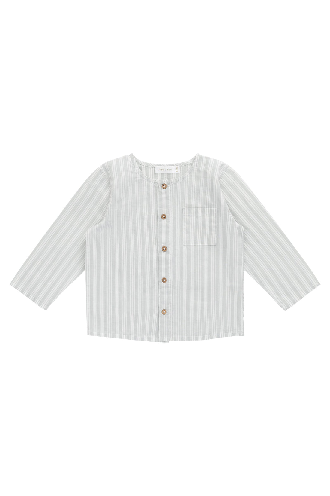 Organic Cotton Albie Top - Variegated Stripe Shoreline Childrens Top from Jamie Kay Australia
