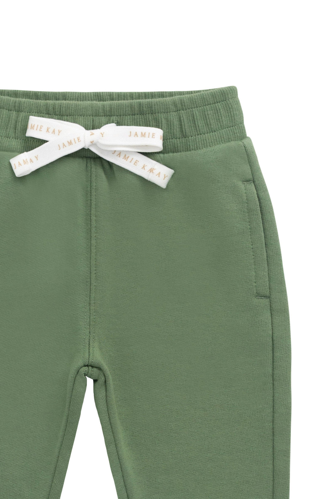 Organic Cotton Dominic Track Pant - Snow Pea Childrens Pant from Jamie Kay Australia