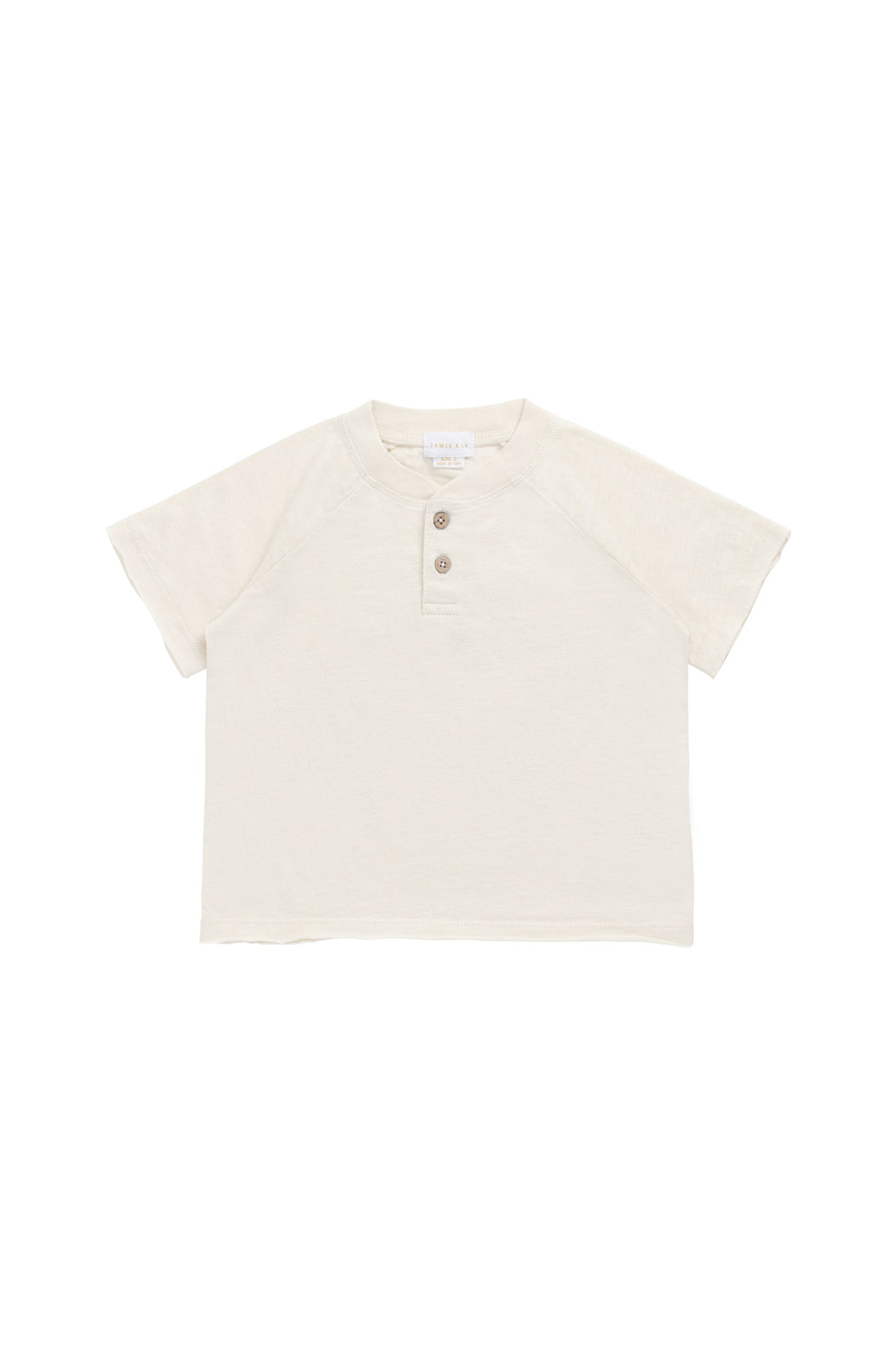 Organic Cotton Lewis Tee - Parchment Childrens Top from Jamie Kay Australia
