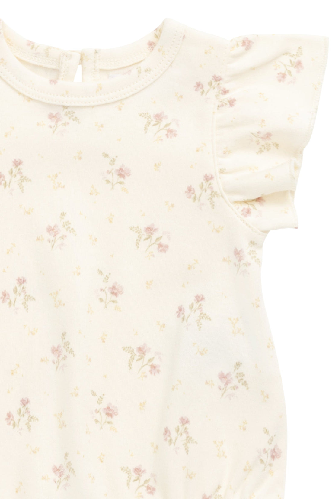 Organic Cotton Sage Onepiece - Thelma Parchment Childrens Onepiece from Jamie Kay Australia