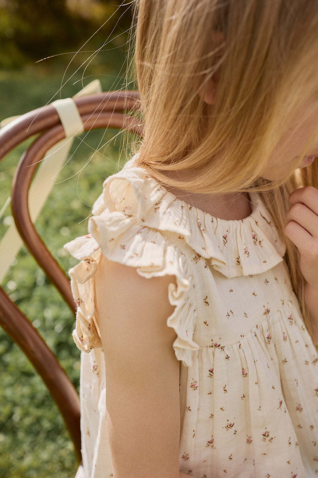 Organic Cotton Muslin Banks Blouse - Dina Antique Childrens Top from Jamie Kay Australia