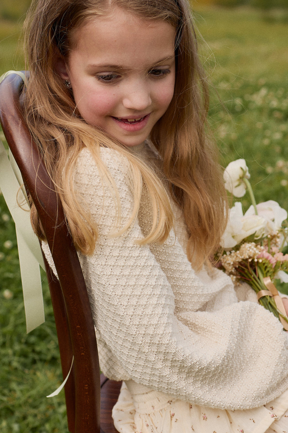 Harlow Jumper - Vanilla Childrens Top from Jamie Kay Australia