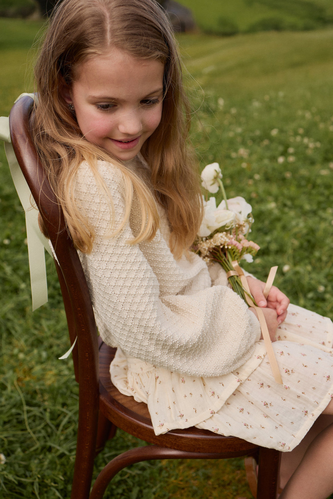 Organic Cotton Muslin Samantha Skirt - Dina Antique Childrens Skirt from Jamie Kay Australia