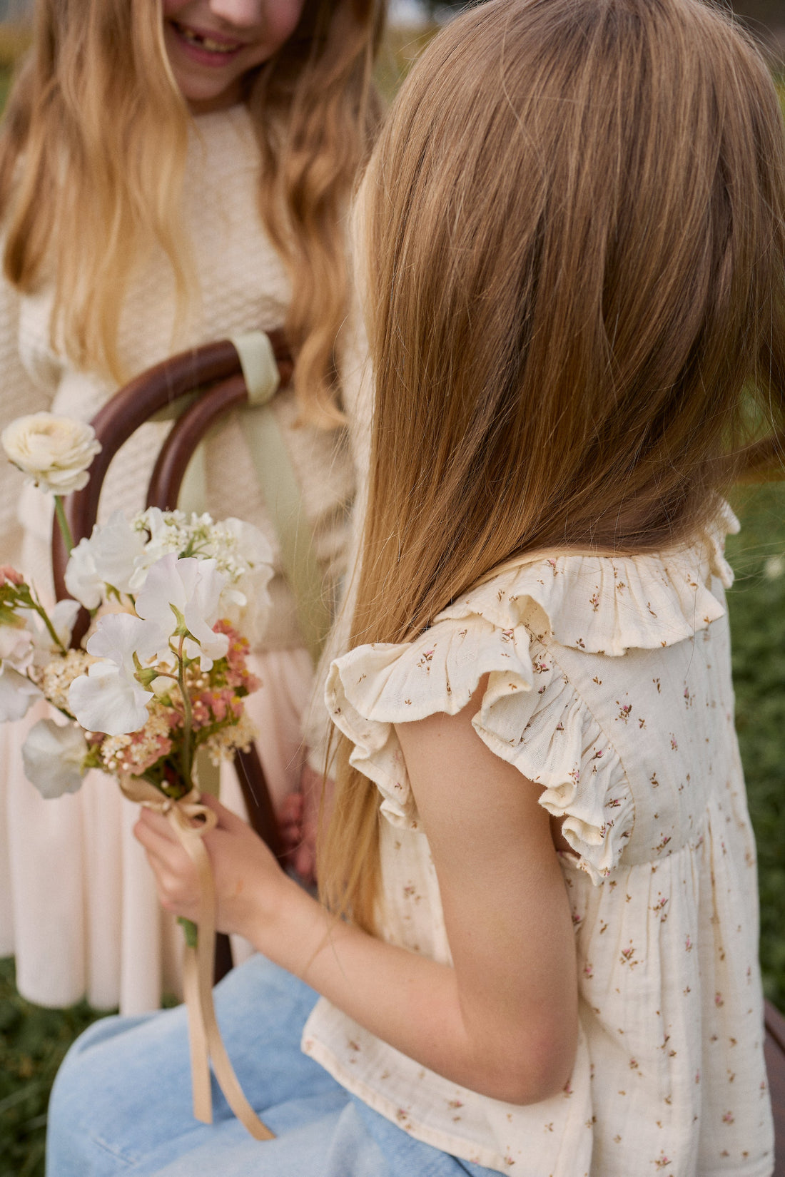 Organic Cotton Muslin Banks Blouse - Dina Antique Childrens Top from Jamie Kay Australia