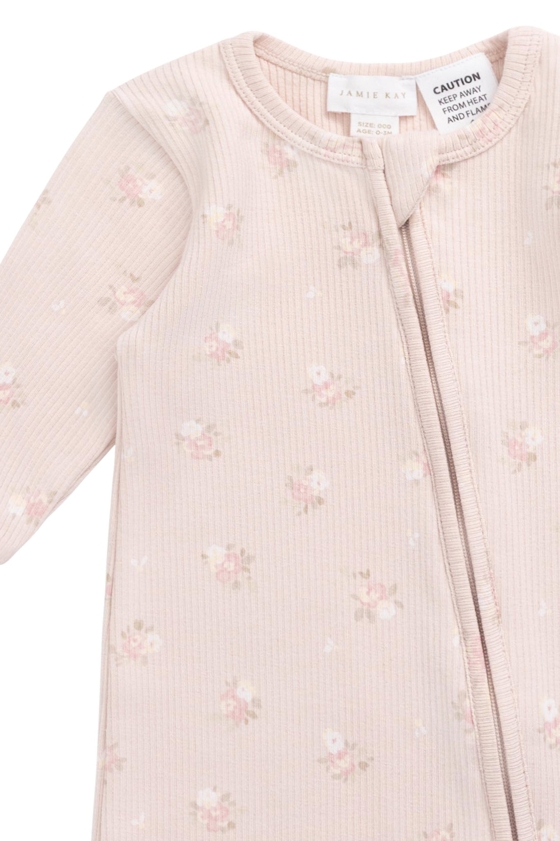 Organic Cotton Fine Rib Frankie Onepiece - Simone Morganite Childrens Onepiece from Jamie Kay Australia