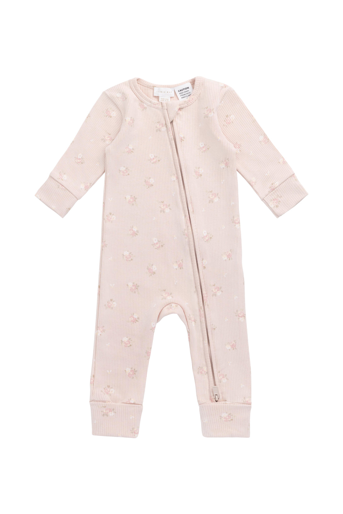 Organic Cotton Fine Rib Frankie Onepiece - Simone Morganite Childrens Onepiece from Jamie Kay Australia