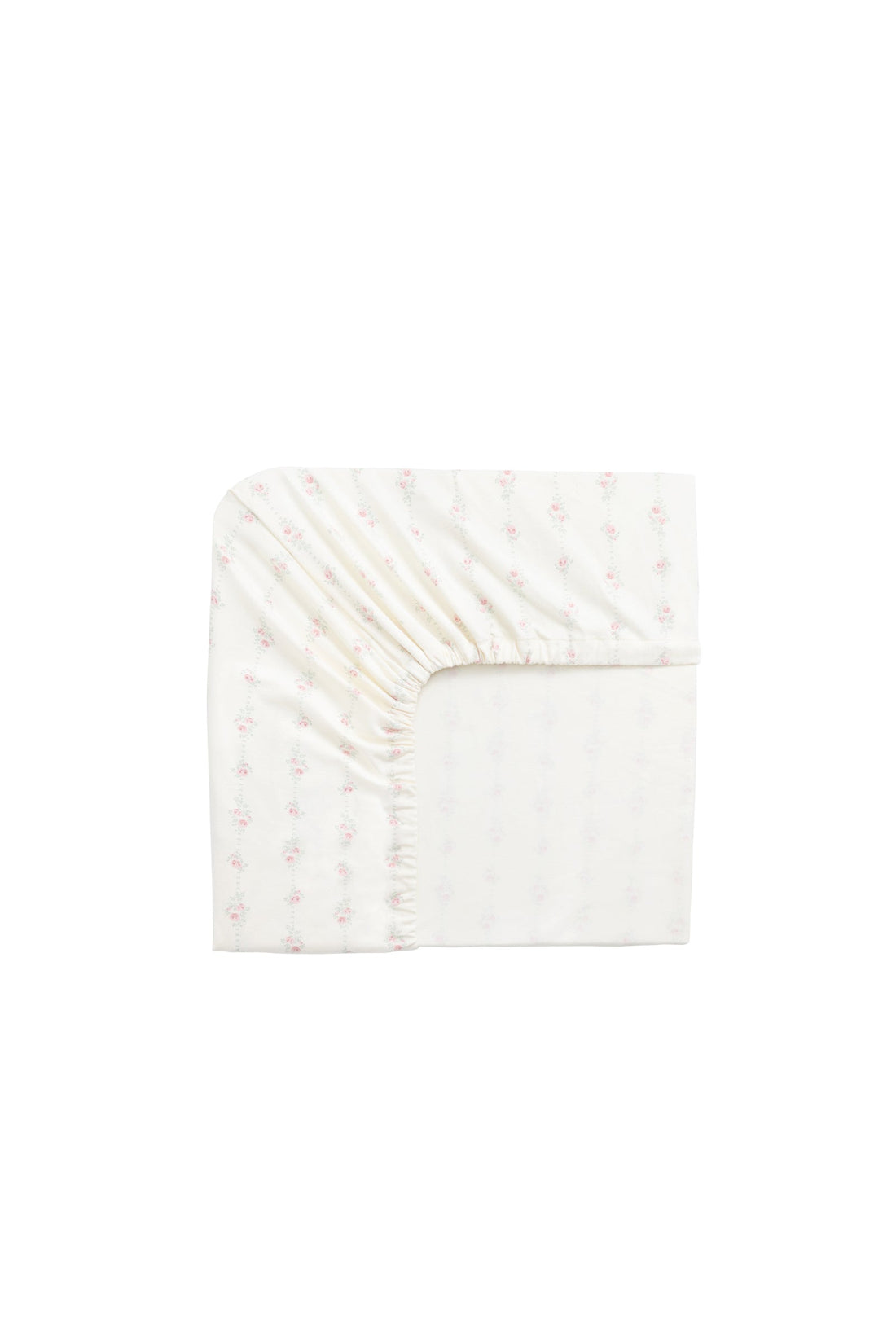 Organic Cotton Cot Sheet - Rose Trail Childrens Pyjama from Jamie Kay Australia