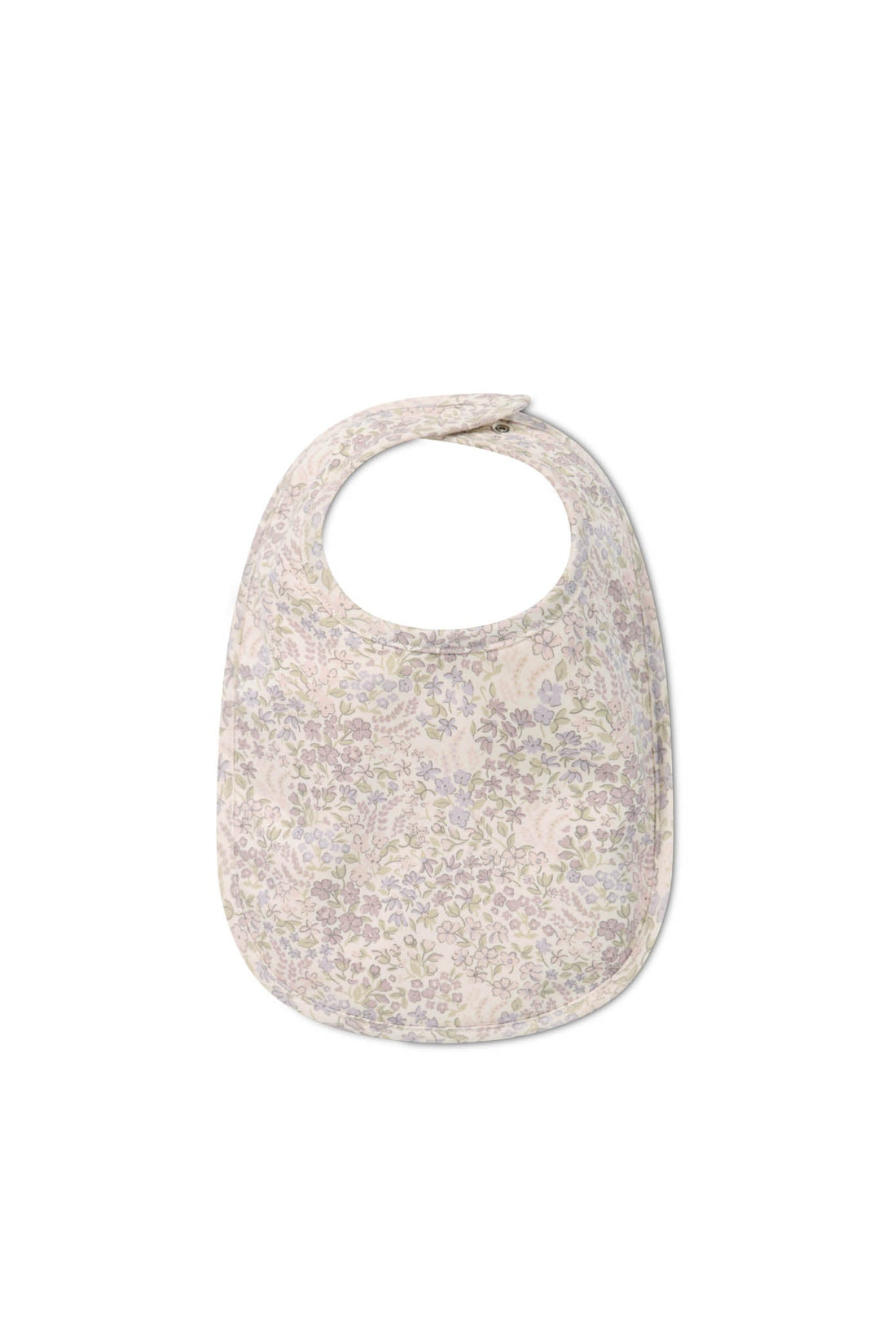 Organic Cotton Bib - April Floral Mauve Childrens Bib from Jamie Kay Australia