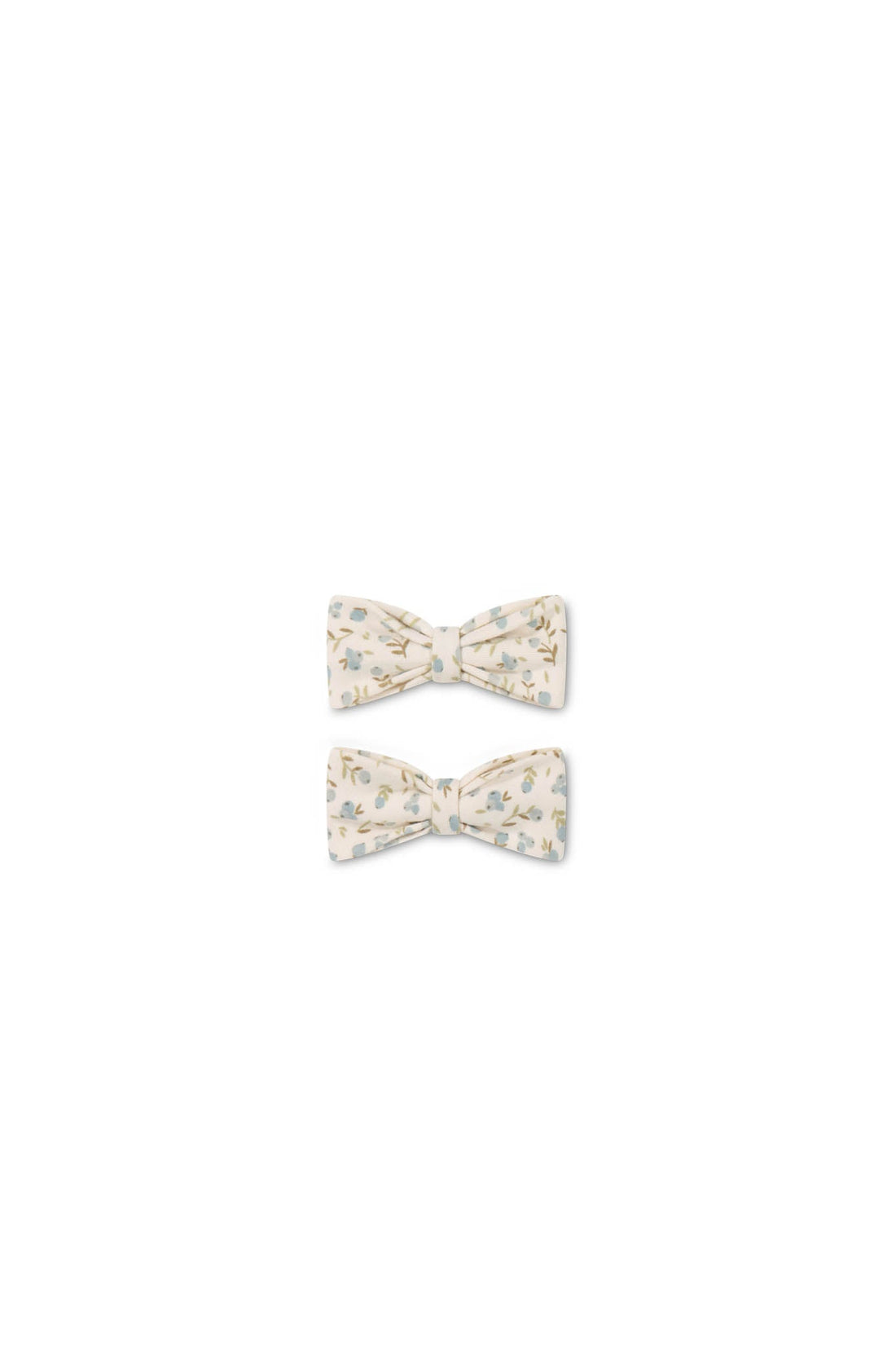 Organic Cotton Bow 2PK - Blueberry Ditsy Childrens Bow from Jamie Kay Australia