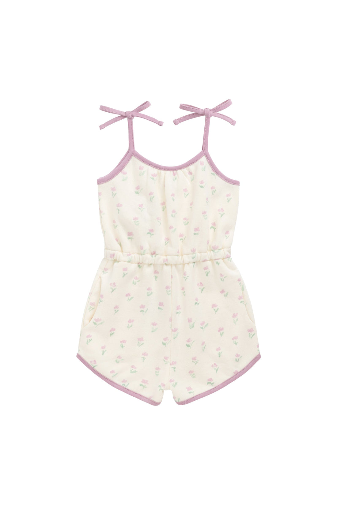 Organic Cotton Lilith Playsuit - Lila Pink Childrens Playsuit from Jamie Kay Australia