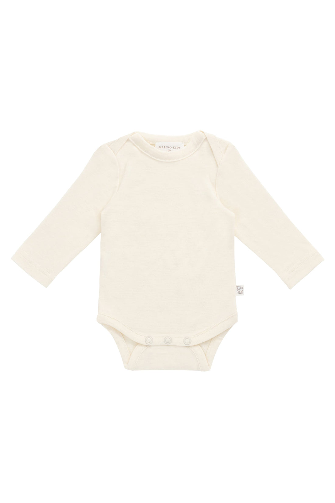 Merino Long Sleeve Envelope Bodysuit - Cloud Childrens Bodysuit from Jamie Kay Australia