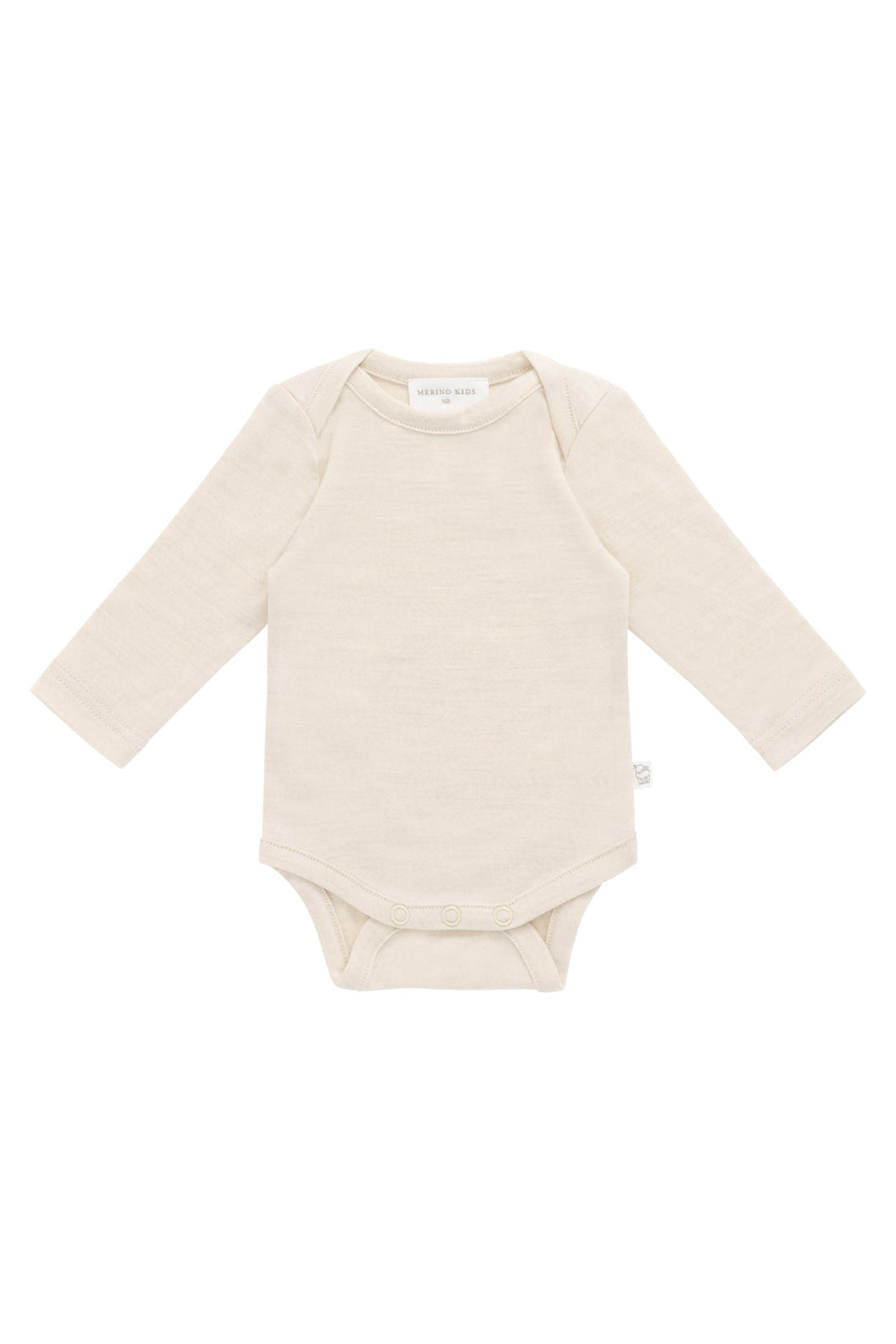 Merino Long Sleeve Envelope Bodysuit - Natural Childrens Bodysuit from Jamie Kay Australia