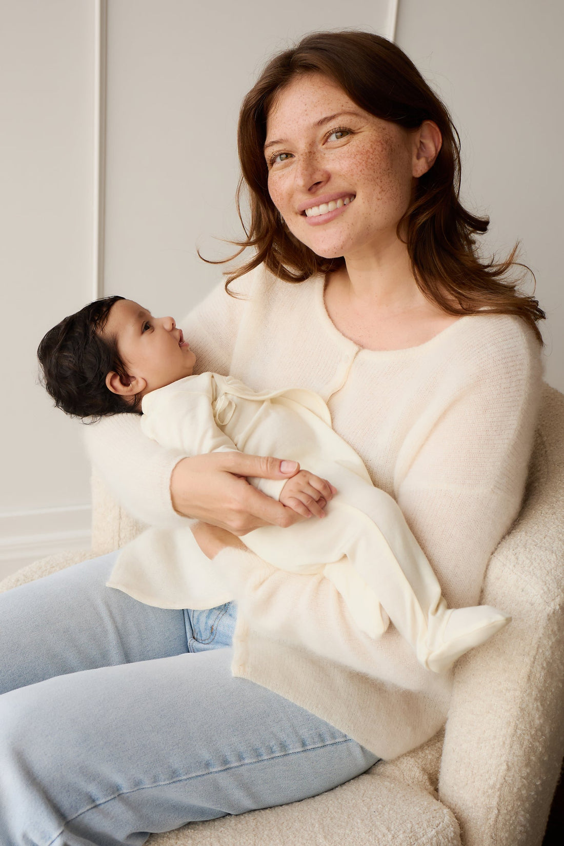 Merino Wrap Onepiece - Cloud Childrens Onepiece from Jamie Kay Australia