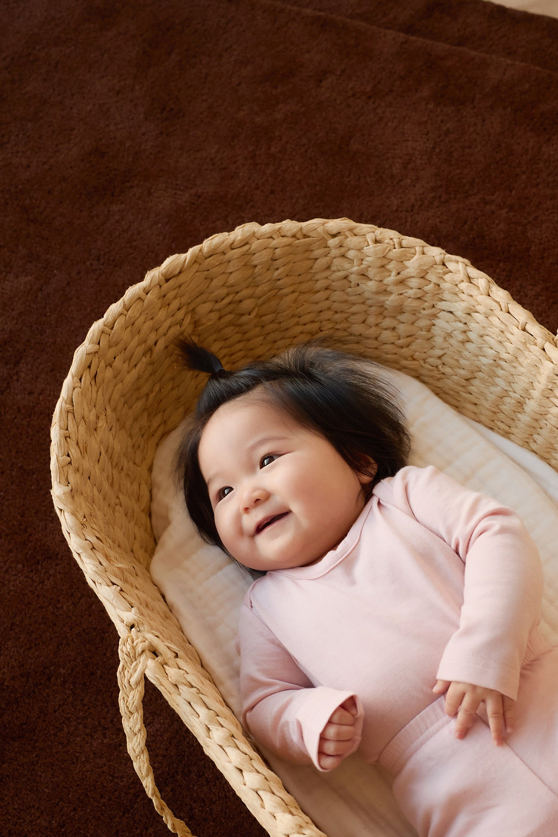 Merino Long Sleeve Envelope Bodysuit - Cloud Pink Childrens Bodysuit from Jamie Kay Australia