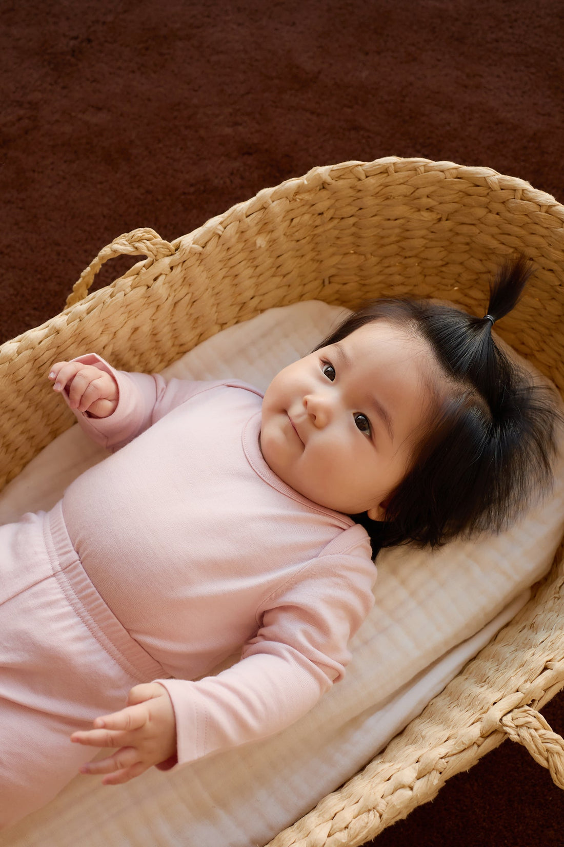 Merino Long Sleeve Envelope Bodysuit - Cloud Pink Childrens Bodysuit from Jamie Kay Australia