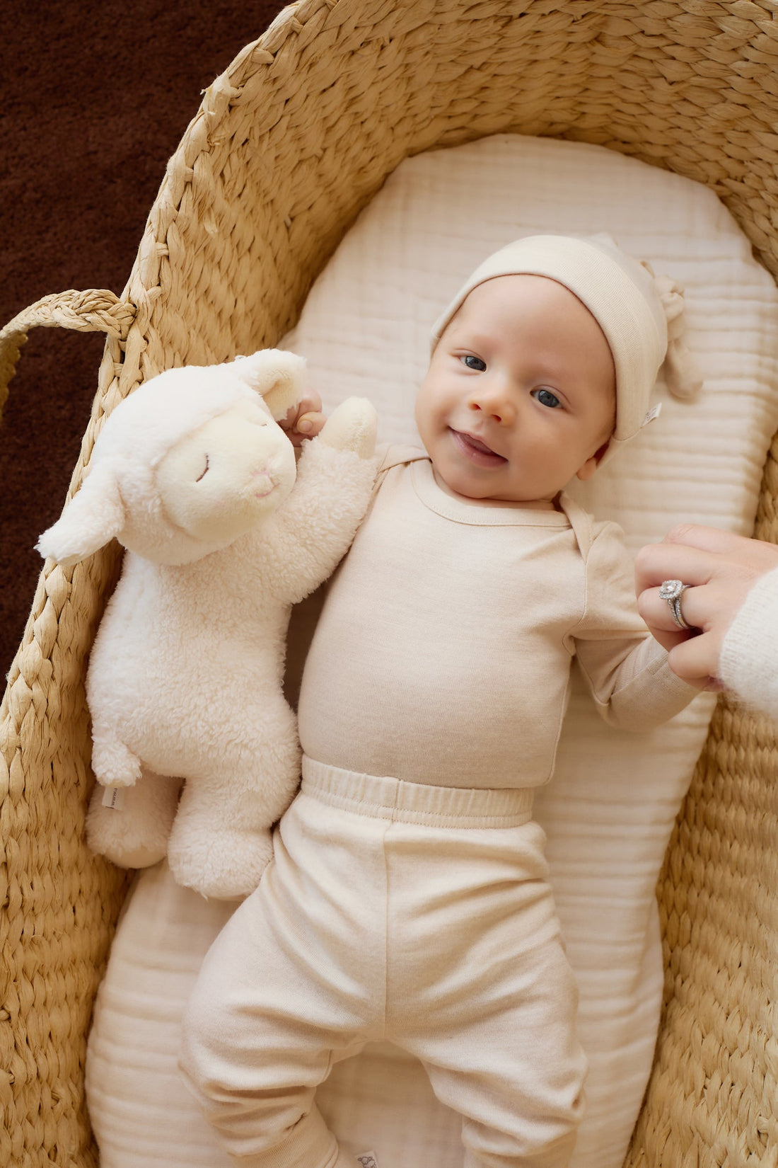 Merino Long Sleeve Envelope Bodysuit - Natural Childrens Bodysuit from Jamie Kay Australia