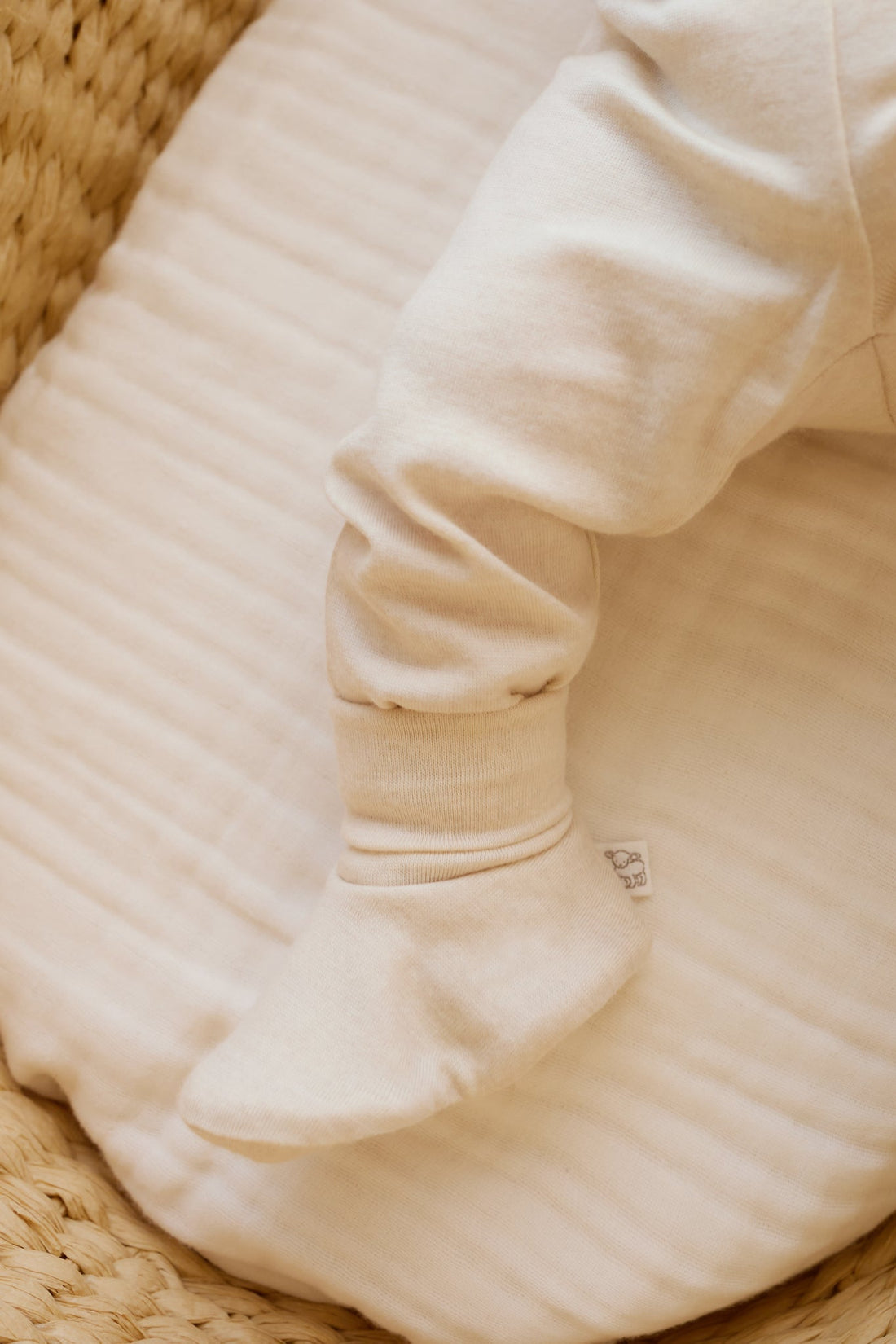 Merino Booties - Natural Childrens Footwear from Jamie Kay Australia