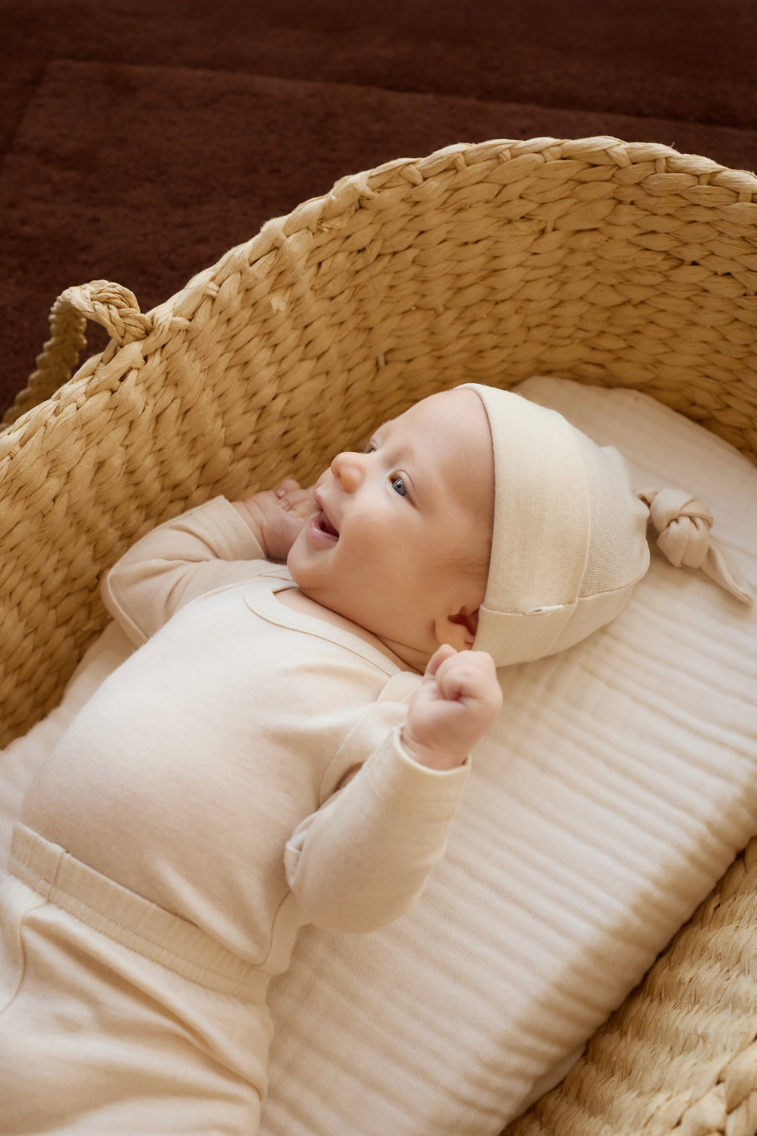 Merino Long Sleeve Envelope Bodysuit - Natural Childrens Bodysuit from Jamie Kay Australia