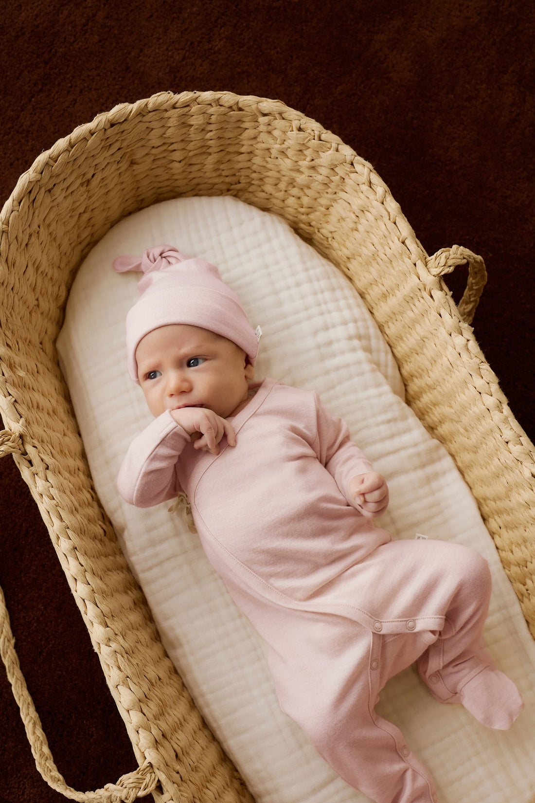 Merino Beanie - Cloud Pink Childrens Beanie from Jamie Kay Australia