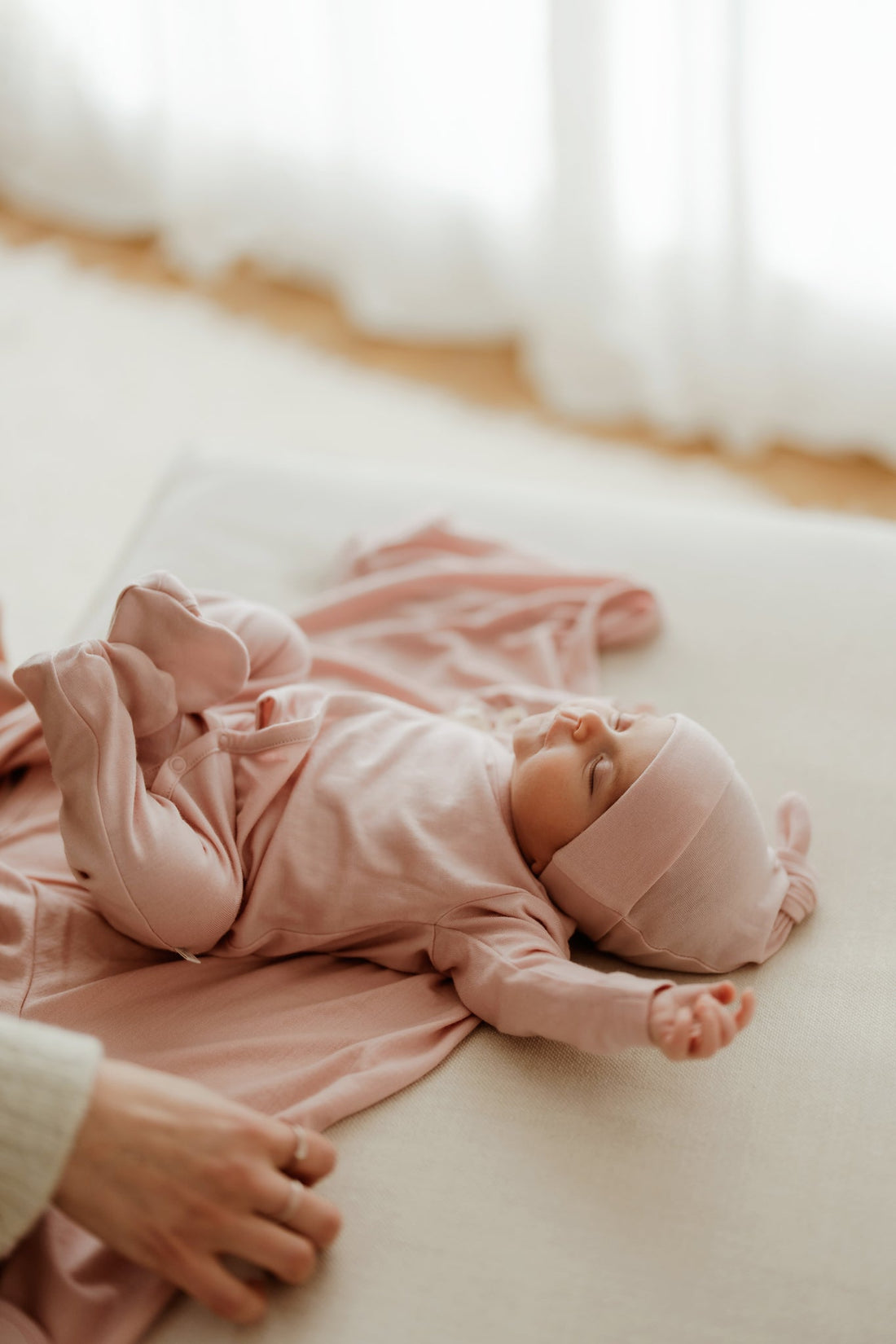 Merino Wrap Onepiece - Cloud Pink Childrens Onepiece from Jamie Kay Australia
