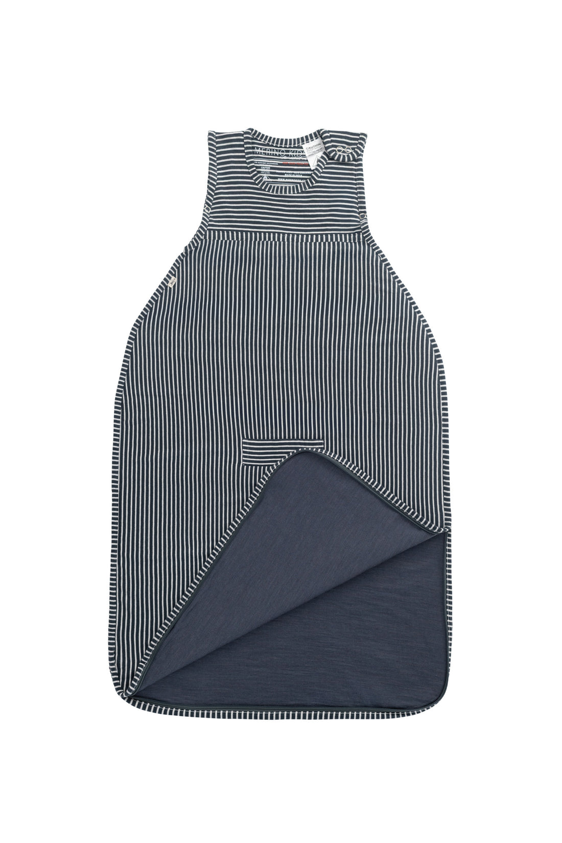 Merino Kids Go Go Bag - All Seasons - Dark Slate Stripe Childrens Sleeping Bag from Jamie Kay Australia